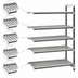Thumbnail image #3 for Cambro Camshelving Elements XTRA 5-Tier Stationary Add-On Polymer Shelving Unit, 21