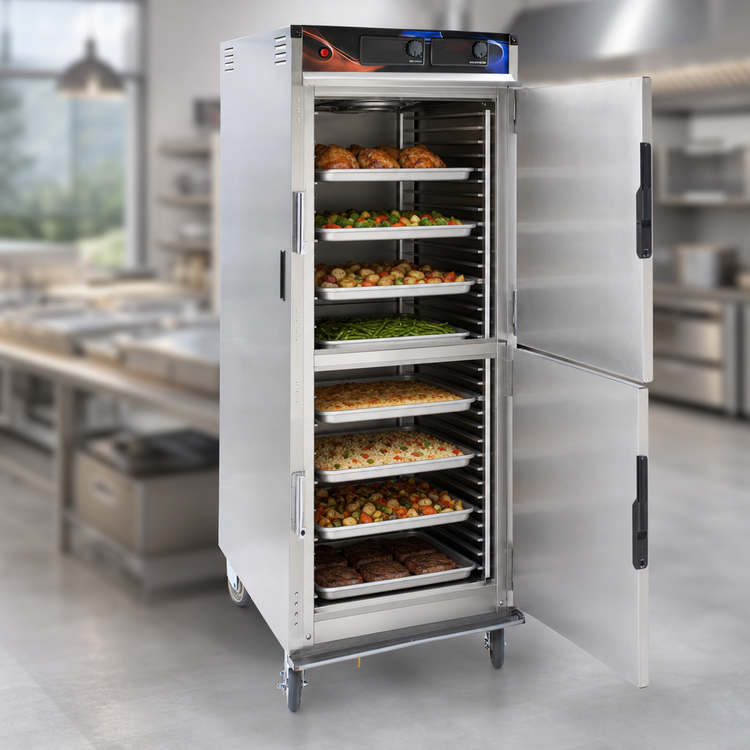 Product image #3 for Cres Cor AquaTemp Mobile Heated Holding Cabinet with Humidity Control, 12 Full-Size Sheet Pan Capacity, Dutch Doors