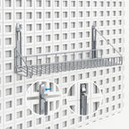Thumbnail image #3 for Eagle Group WalStor 1848WGS-C 48 x 18 Inch Chrome Wall-Mounted Wire Grid Shelf with Front Ledge and Rear Upturn