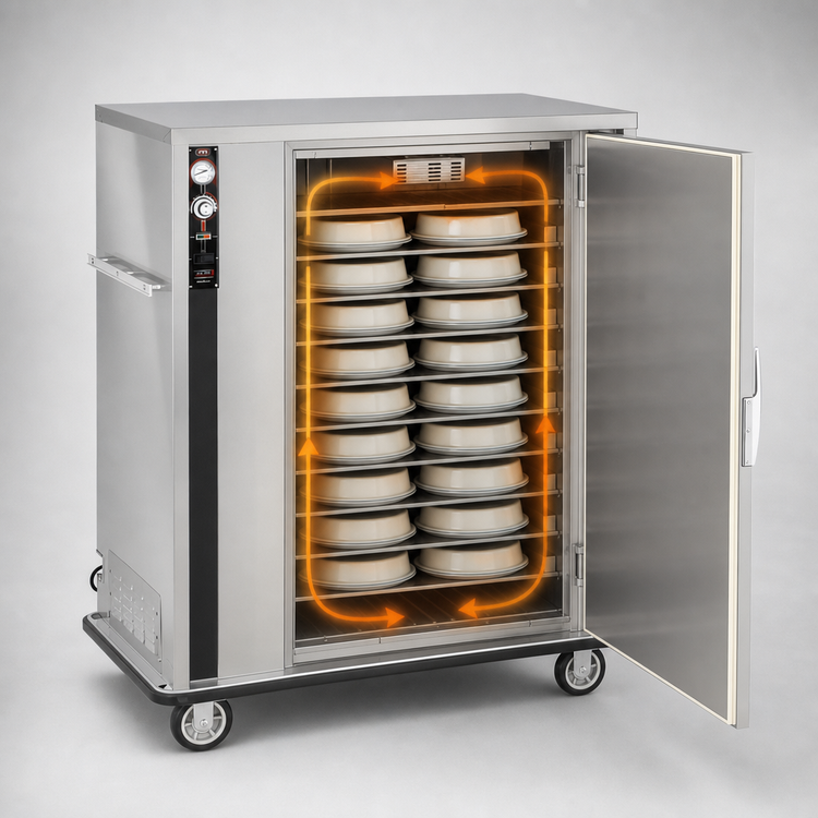 Product image #4 for FWE P-Series P-120 Mobile Heated Banquet Cart, 96-120 Covered Plate Capacity, Single Door