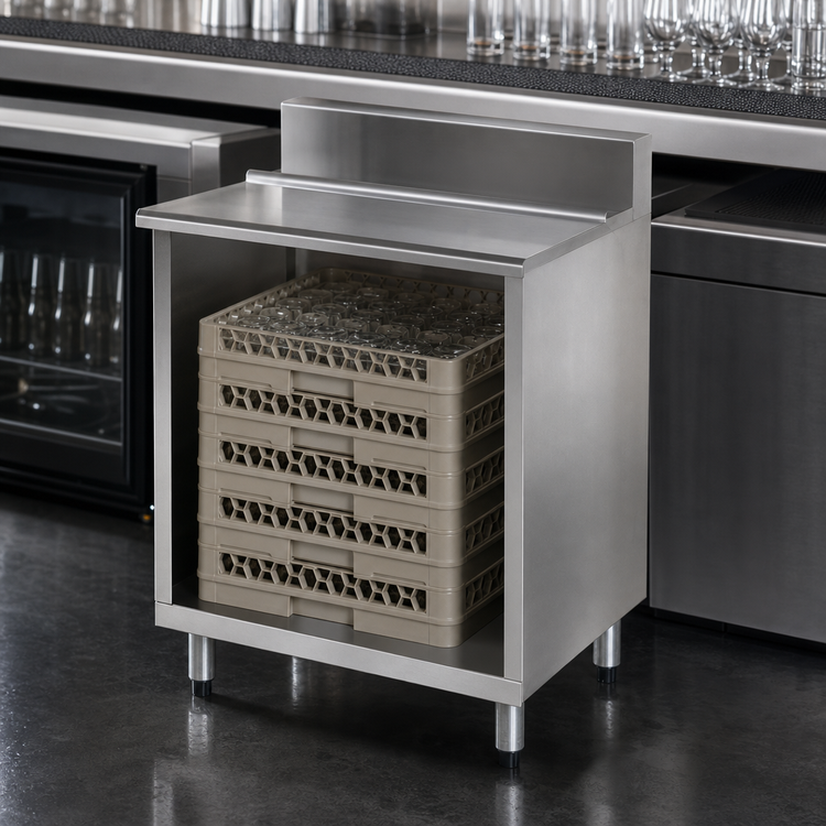 Product image #3 for Eagle Group 2200 Series Open Top Underbar Glass Rack Storage Unit, 24 Inch Wide, for 20 x 20 Inch Racks