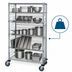 Thumbnail image #3 for Quantum Slanted Shelf Enclosure Cart with 2 Flat and 3 Slanted Shelves, 48 Inch W x 18 Inch D x 69 Inch H