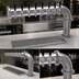 Thumbnail image #3 for Glastender Pipe Cantilever 8-Faucet Glycol-Cooled Stainless Steel Countertop Draft Dispensing Tower