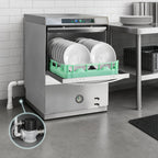Thumbnail image #3 for Lamber DSP4DPS High-Temp Undercounter Dishwasher with Drain Pump, 20 x 20 Rack