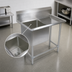 Thumbnail image #3 for John Boos Pro-Bowl 1-Compartment Sink with Right Drainboard, 54-3/16 x 25-1/2 Inch Overall