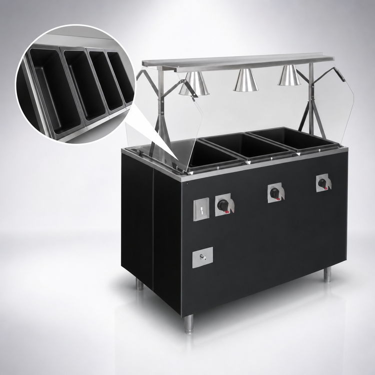 Product image #3 for Vollrath 2-Series Affordable Portable Deluxe 4-Well Mobile Hot Food Station
