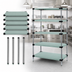 Thumbnail image #3 for Quantum Solid Stainless Steel Shelving Starter Kit with 5 Shelves, 42 x 14 x 74 Inches