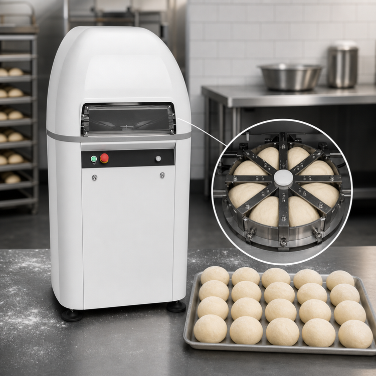 Product image #3 for Univex ABDR18 Automatic Hydraulic Bun Divider/Rounder, 18-Piece