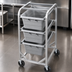 Thumbnail image #3 for Channel Manufacturing All-Welded Stainless Steel End-Load Lug Rack with Casters, 3-Lug Capacity, 19 x 26 x 40.5 Inches