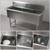 Thumbnail image #3 for John Boos Pro-Bowl 3-Compartment Stainless Steel Sink with 24 x 24 x 12 Inch Compartments, 10 Inch Backsplash, and Legs