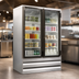 Thumbnail image #4 for Howard-McCray GR42BM-S Two-Section Bottom-Mount Self-Contained Glass Door Reach-In Refrigerator Merchandiser, 42 Cu. Ft., Stainless Steel