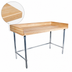 Thumbnail image #3 for BK Resources 48-Inch x 30-Inch Hard Maple Bakers Top Work Table with Galvanized Open Base