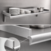 Thumbnail image #3 for Eagle Snap-n-Slide Wall-Mounted Shelf, 72 Inches x 15 Inches, V Marine Front Edge, 16/304 Stainless Steel