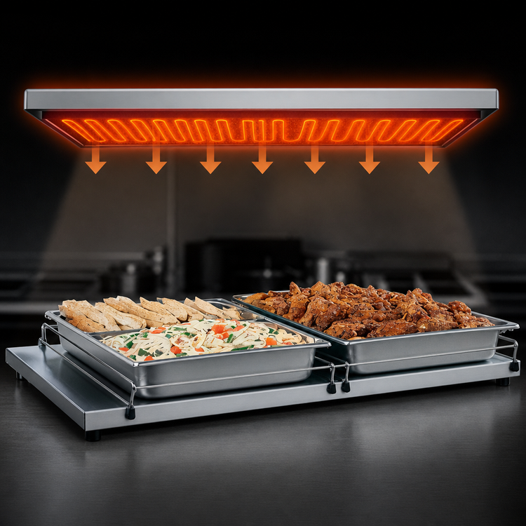 Product image #3 for Hatco Glo-Ray 54-Inch Freestanding Heated Shelf, 6-Inch Deep, Stainless Steel Top