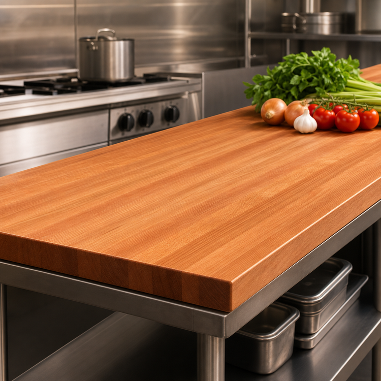 Product image #3 for Boos Block American Cherry Edge Grain Kitchen Countertop, 96 Inch x 32 Inch x 2-1/4 Inch, Varnique Finish