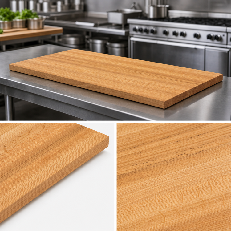 Product image #3 for John Boos Appalachian Red Oak Edge Grain Kitchen Countertop with Varnique Finish, 96 x 25 x 1-1/2 Inch