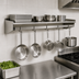 Thumbnail image #3 for Eagle Group 144-Inch Wall Shelf with Pot Rack, 15-Inch Deep, Stainless Steel