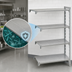 Thumbnail image #4 for Cambro Camshelving Premium 4-Tier Solid Add-On Polymer Shelving Unit, 18 x 60 x 84 Inches