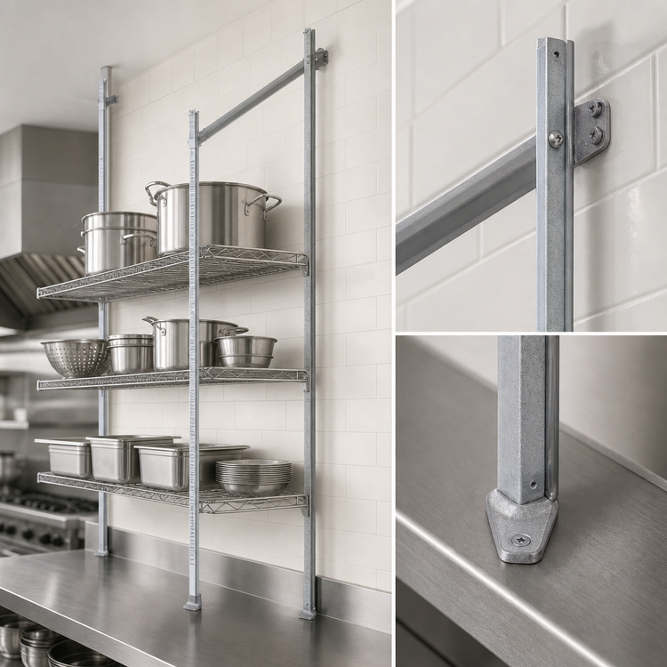 Product image #3 for Quantum 21-Inch Stationary End Kit for Overhead Track Shelving
