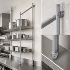 Thumbnail image #3 for Quantum TTK-E21BK 21-Inch Stationary End Kit for Overhead Track Shelving, 86-Inch Posts, Black Epoxy Finish