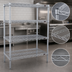 Thumbnail image #3 for EAGLEbrite 4-Tier Stationary Starter Wire Shelving Unit, 30 x 18 x 63 Inches, Zinc Finish