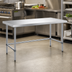 Thumbnail image #3 for Sapphire 60-Inch x 14-Inch Flat Top 430 Stainless Steel Work Table with Open Base and Galvanized Legs