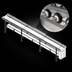 Thumbnail image #3 for Dinex DXIESSW10 10-Foot Stainless Steel Skate Wheel Tray Make-Up Conveyor