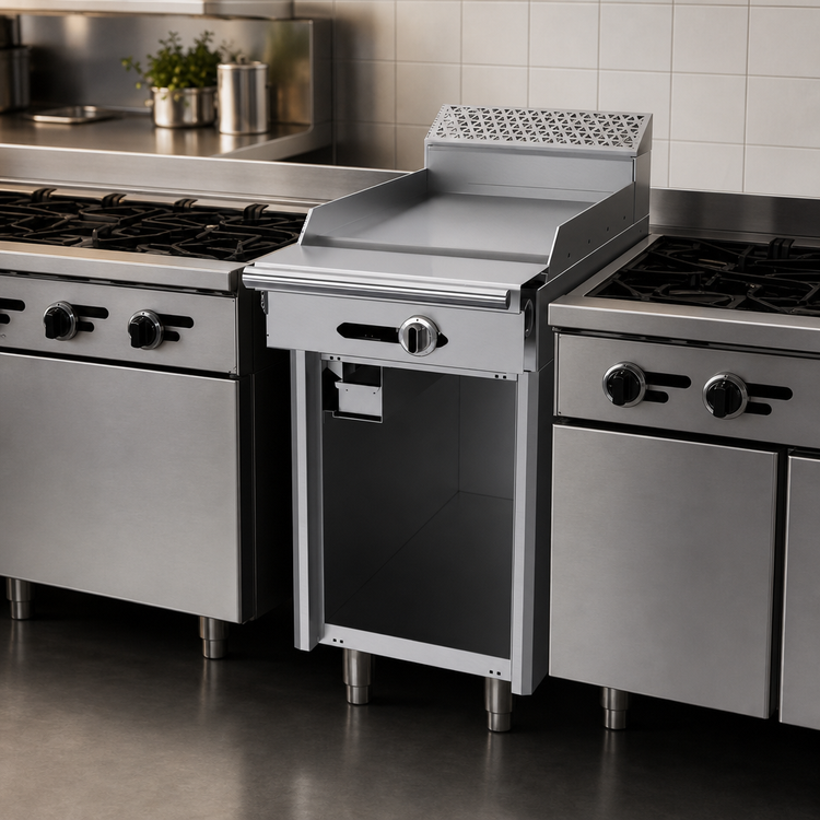 Product image #3 for Garland Cuisine Series 18-Inch Gas Add-A-Unit Griddle Range with Thermostatic Controls and Storage Base