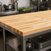 Thumbnail image #3 for John Boos 84 Inch x 30 Inch x 1-1/2 Inch Thick Edge Grain Maple Work Table Top
