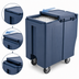 Thumbnail image #4 for Cambro SlidingLid Tall Mobile Ice Caddy, 125 lb Capacity, Slate Blue
