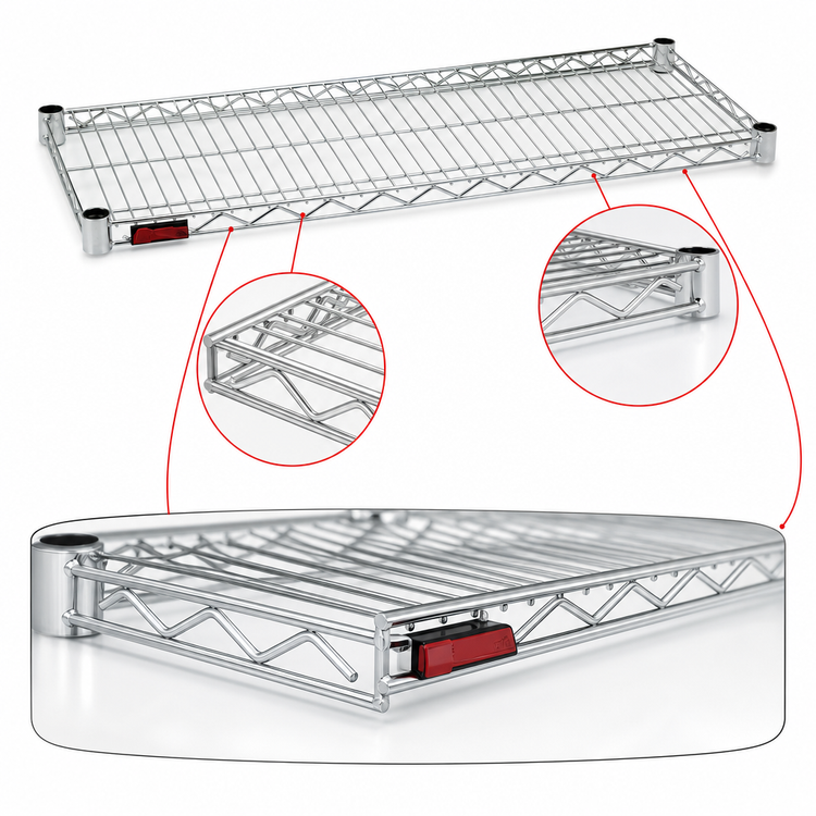 Product image #3 for Eagle QuadTruss 72 in. W x 24 in. D Chrome Wire Shelf, 600 lb. Capacity