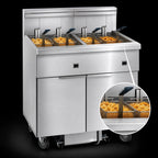 Thumbnail image #3 for Imperial (Middleby) IFSSP450ET Electric 4-Tank Floor Fryer, 50 lb. Capacity Each, Built-In Filter