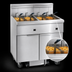 Thumbnail image #3 for Imperial IFSSP450ET 4-Battery 50 lb. Electric Floor Model Fryer with Built-In Filter System