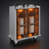 Thumbnail image #3 for Delfield Shelleymatic CAB2-575ET Mobile Enclosed Two-Stack Even Temp Heated Dish Dispenser