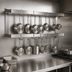 Thumbnail image #3 for John Boos PRW27 144-Inch Wall-Mount Double-Bar Stainless Steel Pot Rack with 24 Hooks
