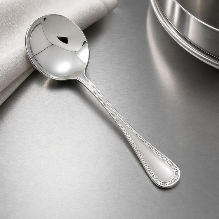 Product image #4 for Deluxe Pearl 5-7/8-Inch Extra Heavy Weight Bouillon Spoon, 18/8 Stainless Steel, Mirror Finish