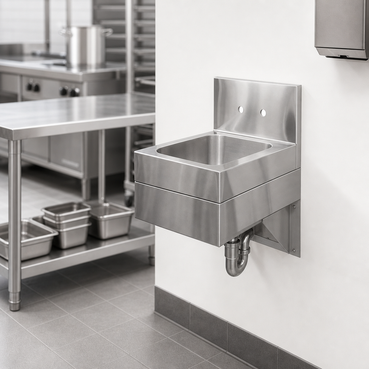 Product image #3 for Glastender Wall-Mount Stainless Steel Hand Sink with Bracket and 1-1/2 Inch IPS Drain