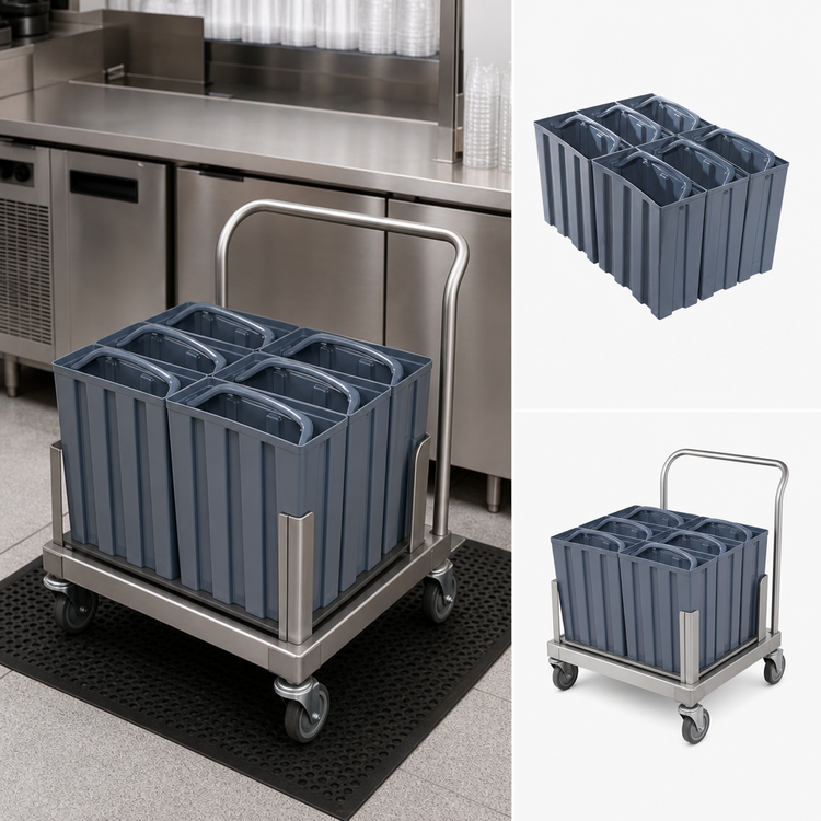 Product image #3 for ITV Ice Makers 6-Bucket Ice Bucket System for EC-250 Easy Cart