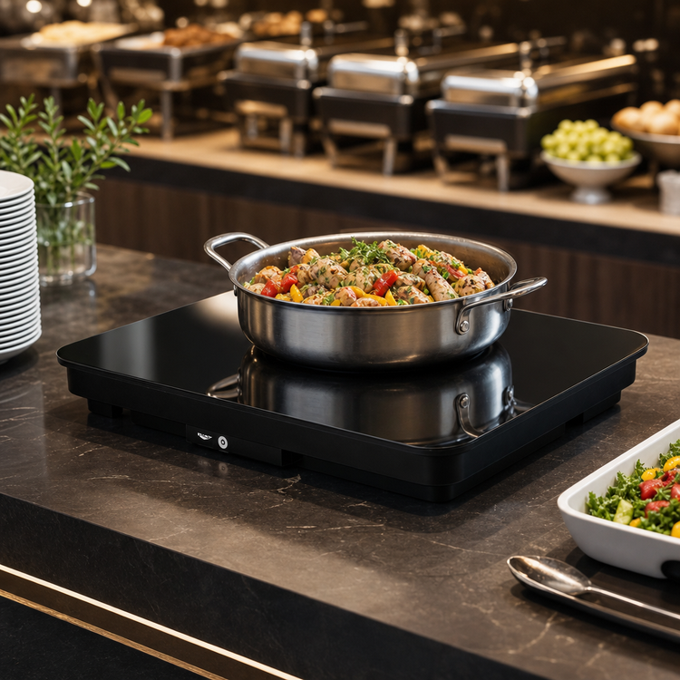 Product image #3 for Vollrath Mirage® 16 x 23 Inch Countertop Full-Size Induction Buffet Warmer, Black