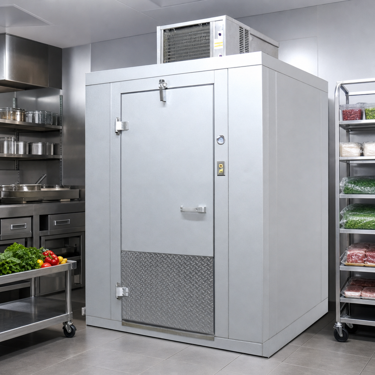 Product image #3 for Arctic Industries 8' x 6' Indoor Walk-In Freezer with Floor and Remote Pre-Assembled Refrigeration