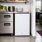 Thumbnail image #3 for Summit Commercial Accucold® FS30L7 Compact Freestanding Undercounter Freezer, 1.8 Cu. Ft., White, Manual Defrost, Reversible Solid Door