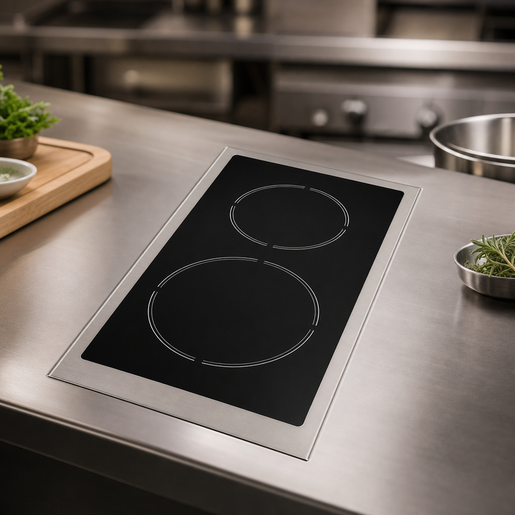 Product image #4 for Summit Commercial 13-Inch Wide 2-Burner Built-In Induction Cooktop, 115V