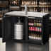 Thumbnail image #3 for Everest Refrigeration Two-Section Back Bar Beer Dispenser & Direct Draw Keg Refrigerator Combo, 20 Cu. Ft., Black, with Glass and Solid Hinged Doors