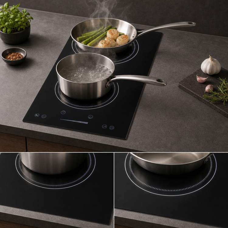 Product image #4 for Summit Appliance 12-Inch Built-In 2-Burner Induction Cooktop, 115V