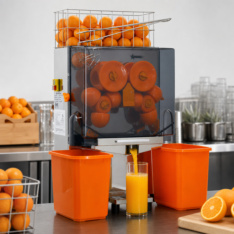 Product image #4 for Omcan JE-CN-0020 Countertop Citrus Juice Extractor, 20 Oranges Per Minute, 120V