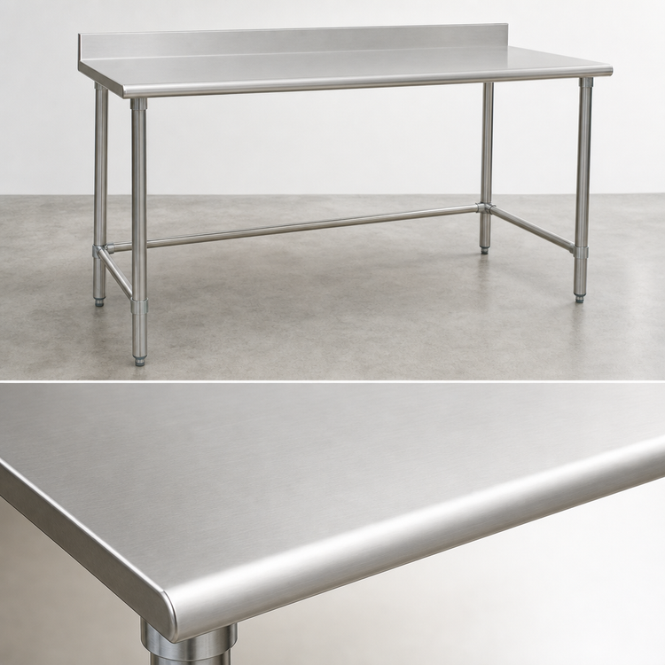 Product image #3 for Eagle BlendPort® Budget Series 60 x 24-Inch Stainless Steel Work Table with 4-1/2-Inch Backsplash