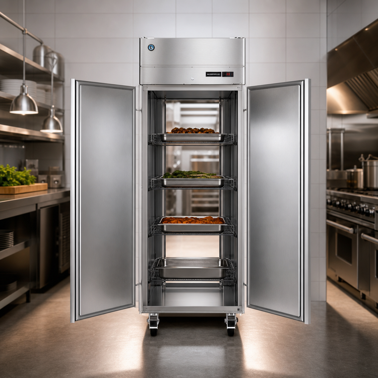 Product image #3 for Hoshizaki Steelheart One-Section Pass-Thru Upright Heated Holding Cabinet with Full Stainless Steel Doors