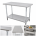 Thumbnail image #3 for Advance Tabco Special Value 48-Inch Flat Top Stainless Steel Work Table with Adjustable Undershelf