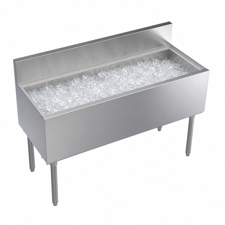 Product image #3 for Krowne Royal Series 48-Inch Stainless Steel Underbar Ice Bin/Cocktail Unit, 147 lb Capacity