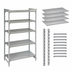 Thumbnail image #4 for Cambro Camshelving Premium 5-Tier Solid Stationary Polymer Shelving Starter Unit, 24 x 24 x 84 Inches